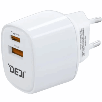 Deji Universal-lader med både USB-C og USB-A
