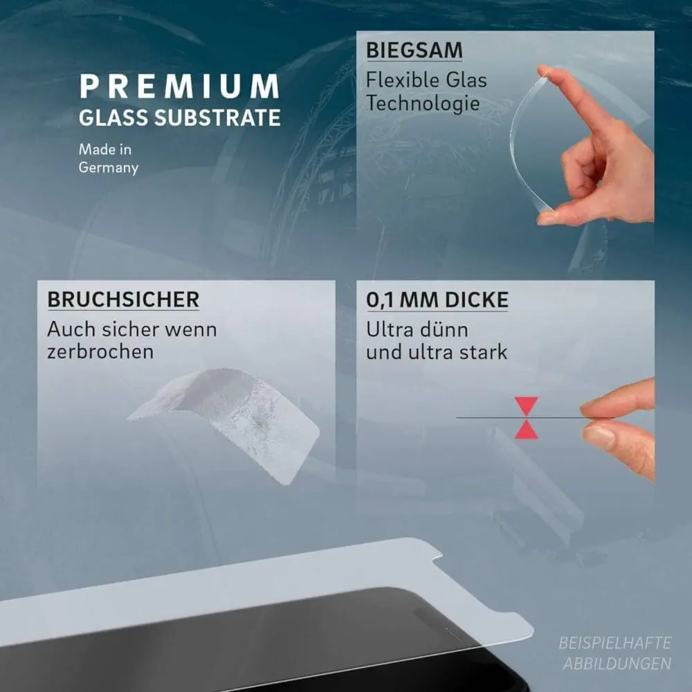 Skjermbeskyttelse for Apple iPhone 13/13PRO/14/16e Schott tynt fleksibelt 0.18 mm herdet glass 9H 6.1-toms - Bilde 2