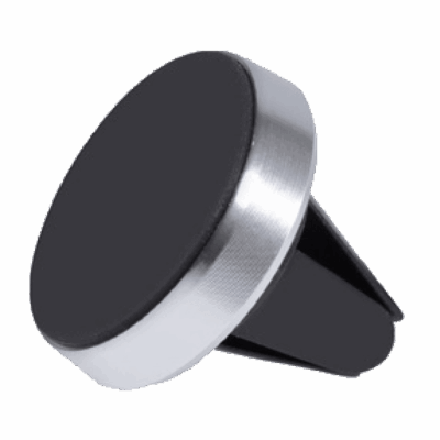 Aluminium universal magnetisk holder til bil (for mobiltelefoner osv.) inkludert metall-plate til mobil/deksel SILVER