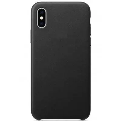 iPhone Xs Max sort Leather Case Black
