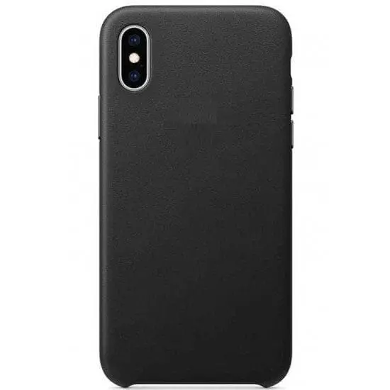 iPhone Xs Max sort Leather Case Black