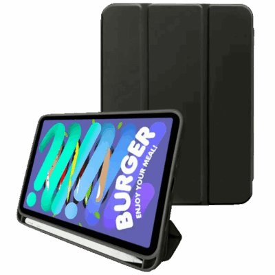 Omslag for Apple iPad9 MoKo Premium stand Case med plass til PENCIL sort farge 10.2-toms