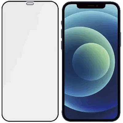 Skjermbeskyttelse for Apple iPhone 13/13PRO/14 herdet glass 9H 0.26mm med myk sort silikonkant 6.1-toms