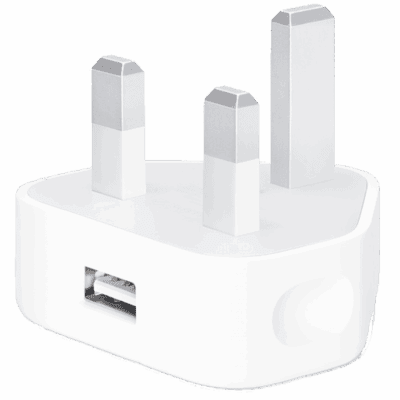 Apple Britisk USB-nettlader/reiselader (uten USB-kabel) til lading av USB-produkter i land med UK-kontakt