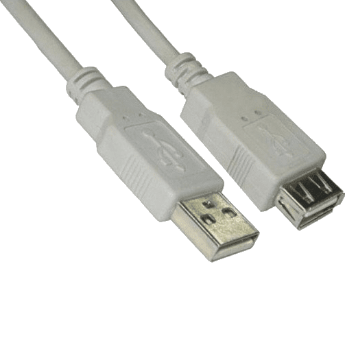 USB skjøtekabel lysgrå