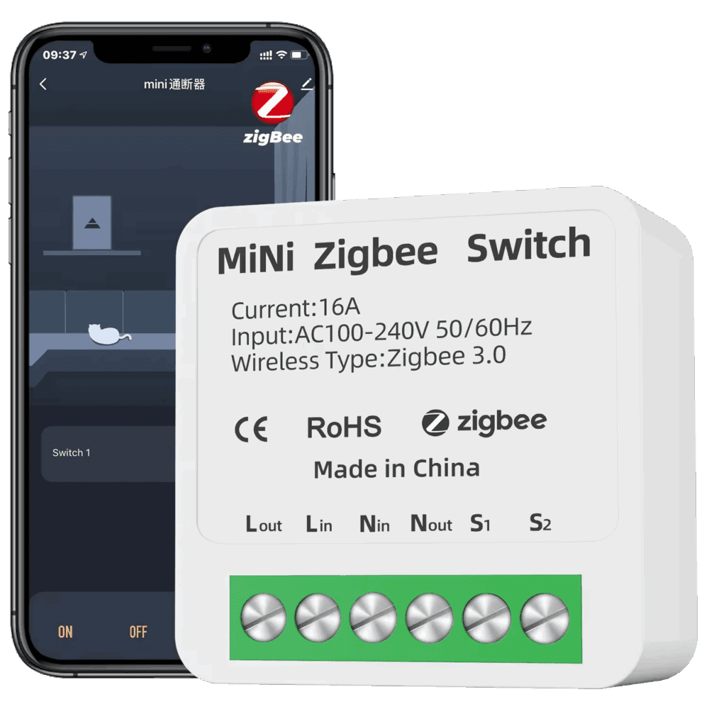 ZigBee Smartbrytermodul 16A toveis Google Alexa