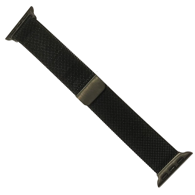 Noname Apple Watch band BLACK, rustfritt stål armbånd med magnetisk feste (38-49mm) - Bilde 2