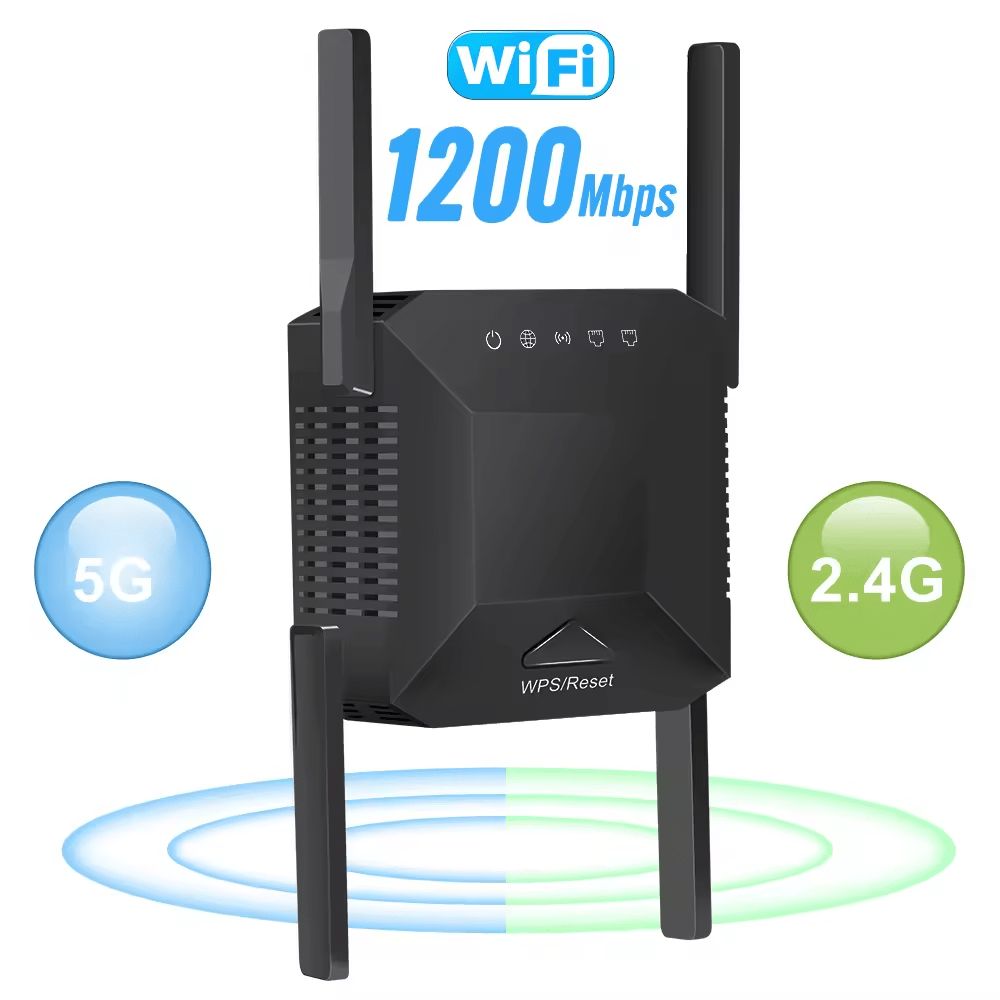 WiFi range extender/repeater 1200Mbps 2,4/5GHz