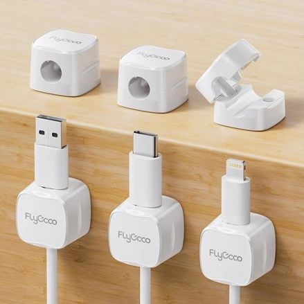 Magnetiske kabel klips m/limfeste