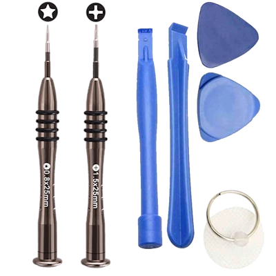 Verktøy-KIT for åpning av iPhone etc. 7 deler (2 skrutrekkere og 5 åpneverktøy)