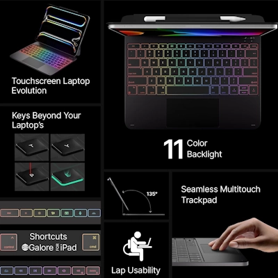 Typecase EDGE Magic Keyboard For iPad Pro 13 M4/M5 engelsk layout* - Bilde 4