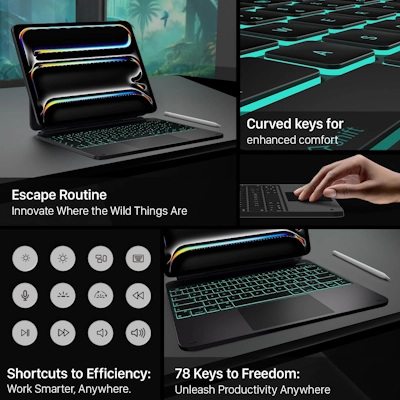 Typecase EDGE Magic Keyboard For iPad Pro 13 M4/M5 engelsk layout* - Bilde 6