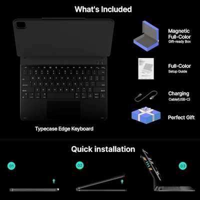 Typecase EDGE Magic Keyboard For iPad Pro 13 M4/M5 engelsk layout* - Bilde 7